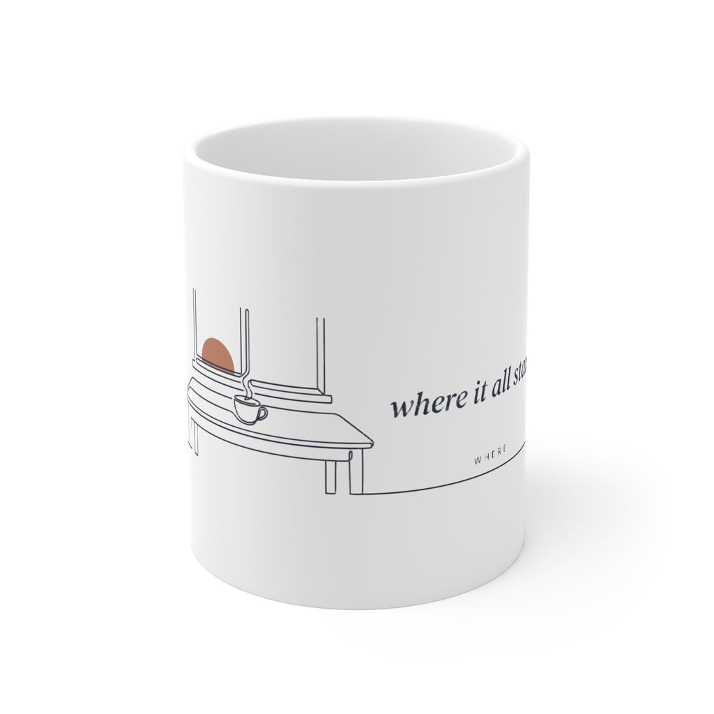 The Kitchen Table — The Where Mug — front view