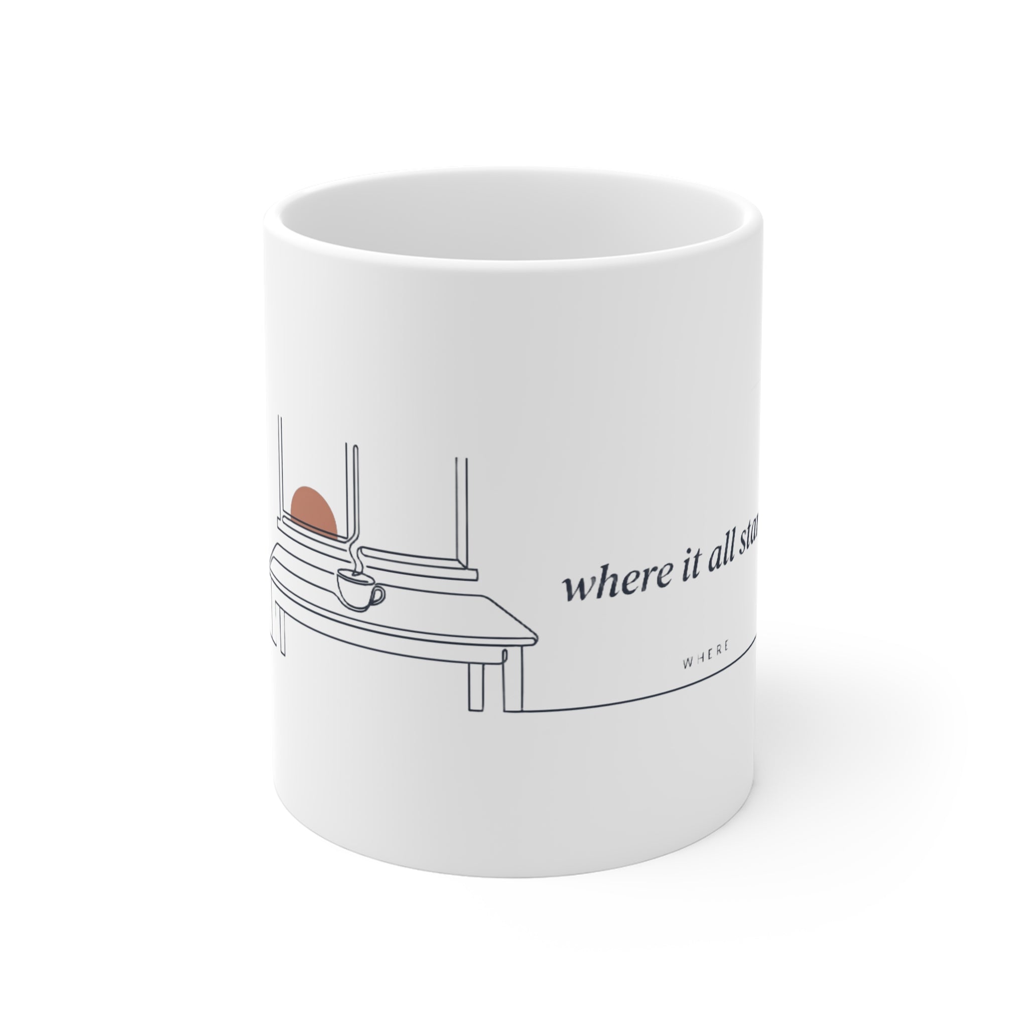 The Kitchen Table — The Where Mug — front view