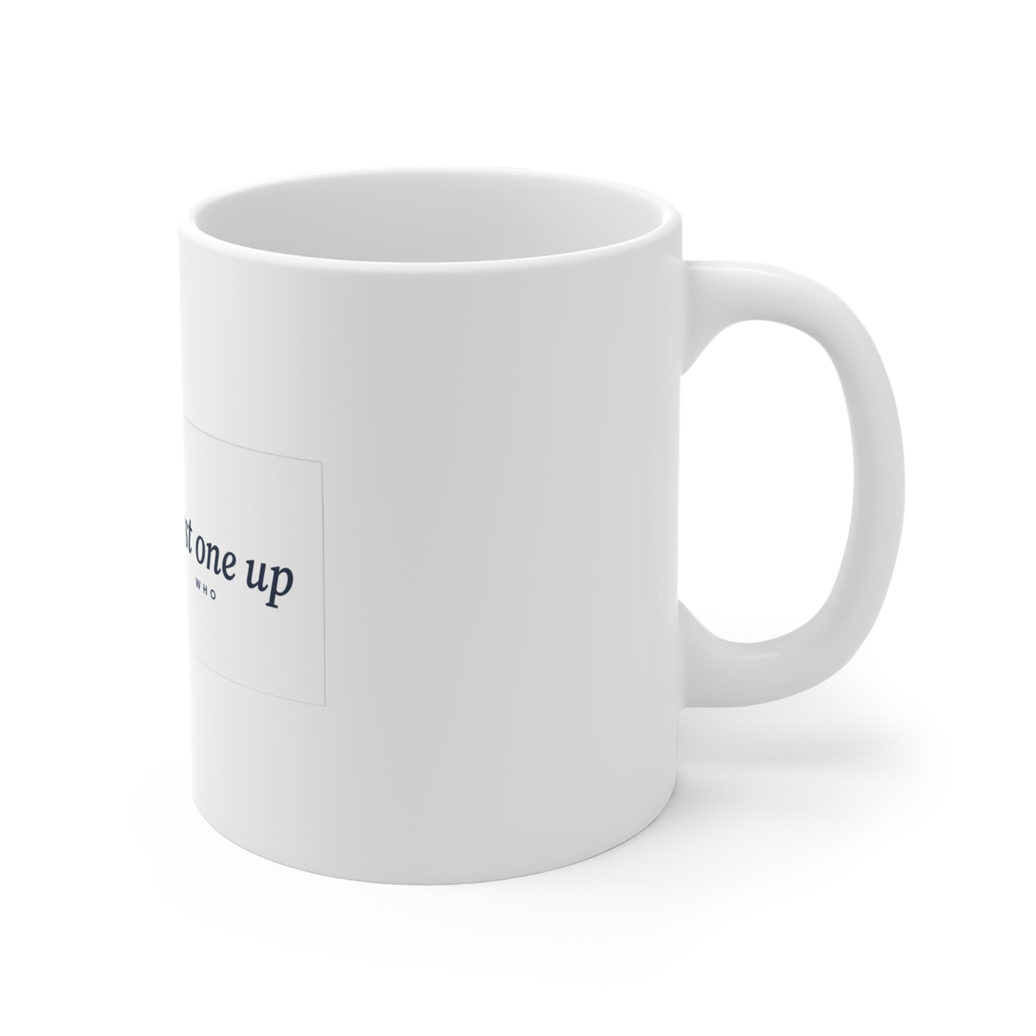 First One Up — Cat & Coffee Ceramic Mug