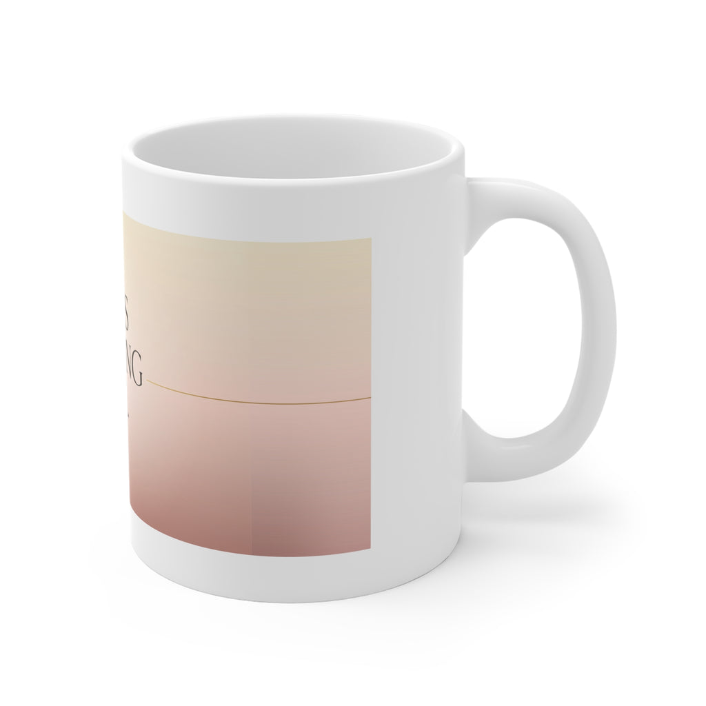 Dad's Morning Fuel — Ceramic Mug - white 11oz ceramic mug, side and handle