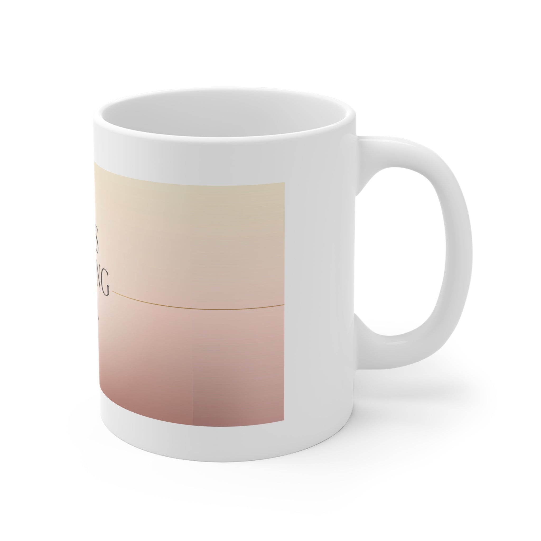 Dad's Morning Fuel — Ceramic Mug - white 11oz ceramic mug, side and handle