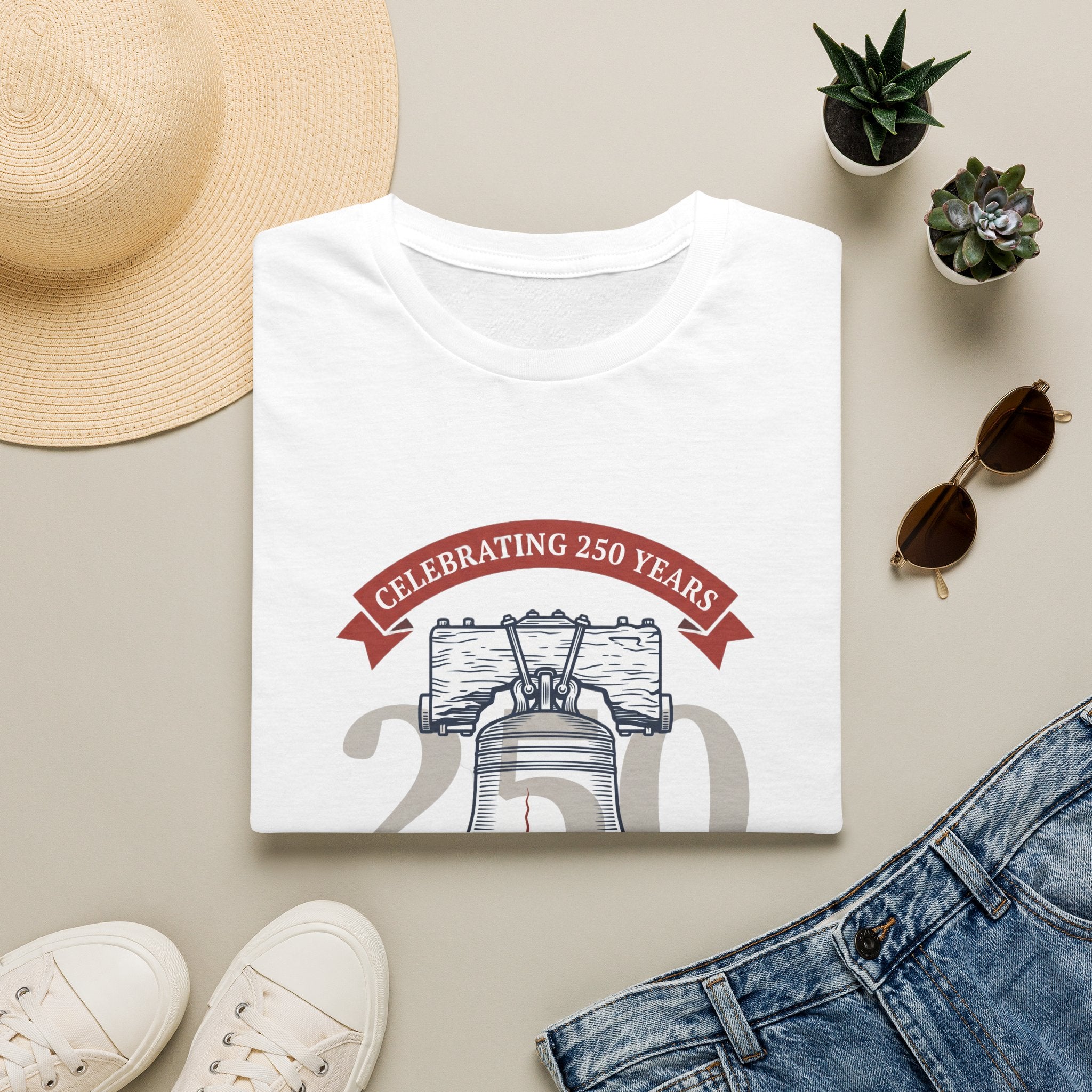 The Crack Is Part of the Story — America 250 Tee — front view