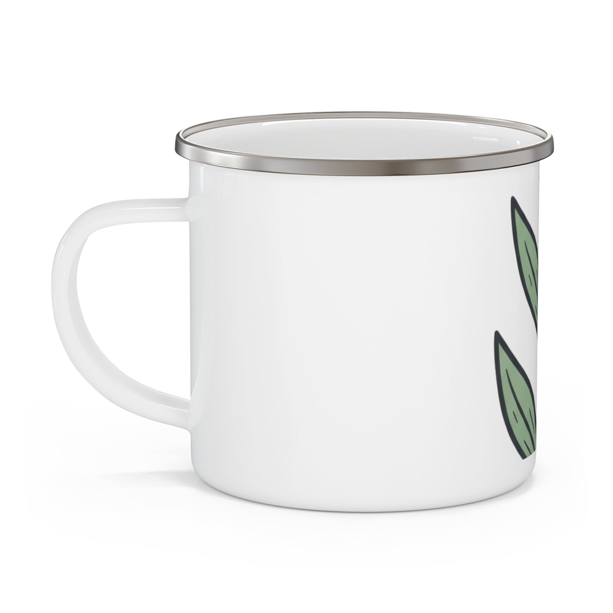 Bloom Where You Pour -- Enamel Camping Mug