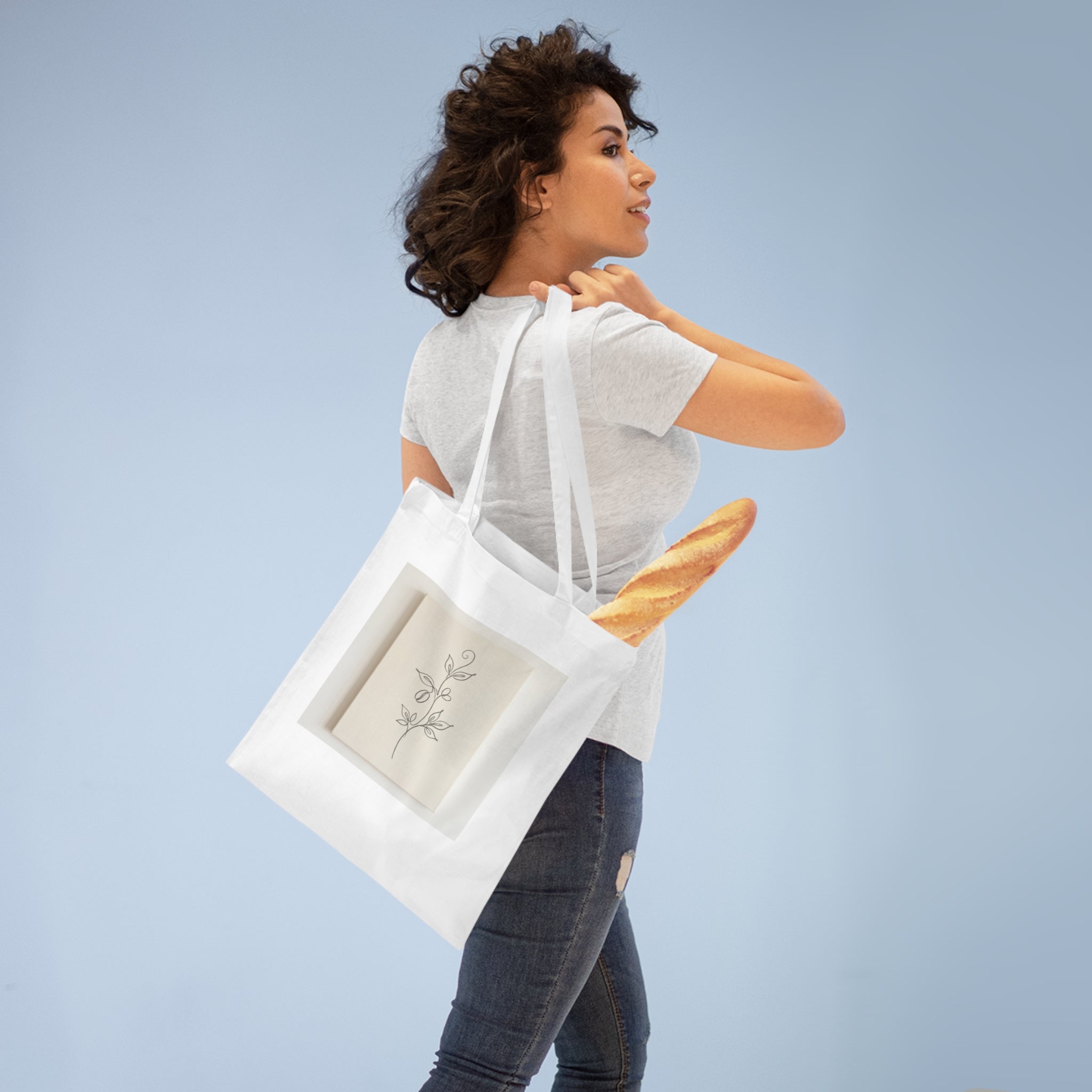 Canvas Tote -- Botanical Line Art