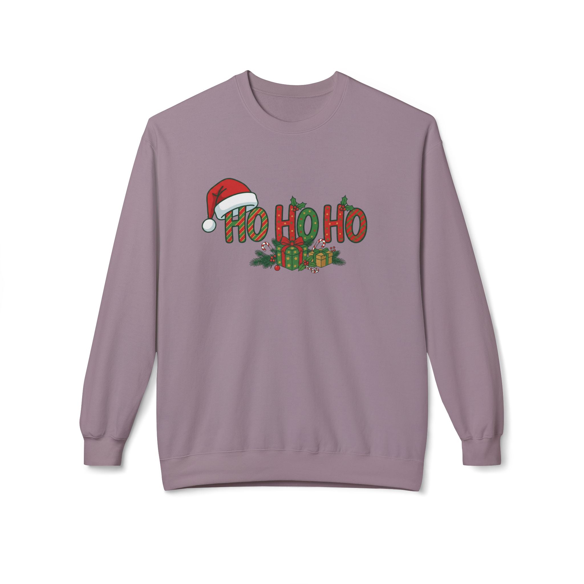 HoHoHo Santa Hat Sweatshirt - Holiday Christmas Crewneck