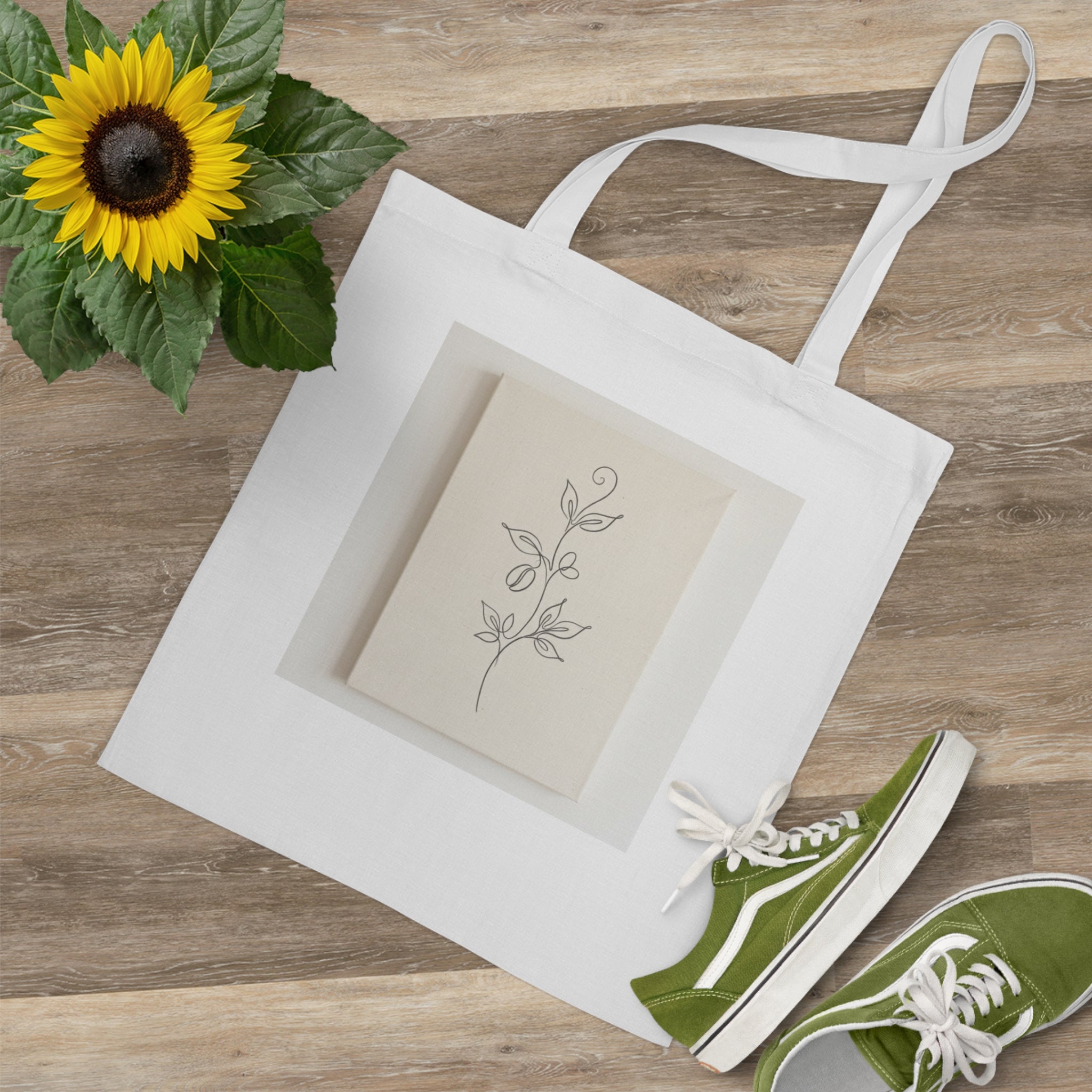 Canvas Tote -- Botanical Line Art