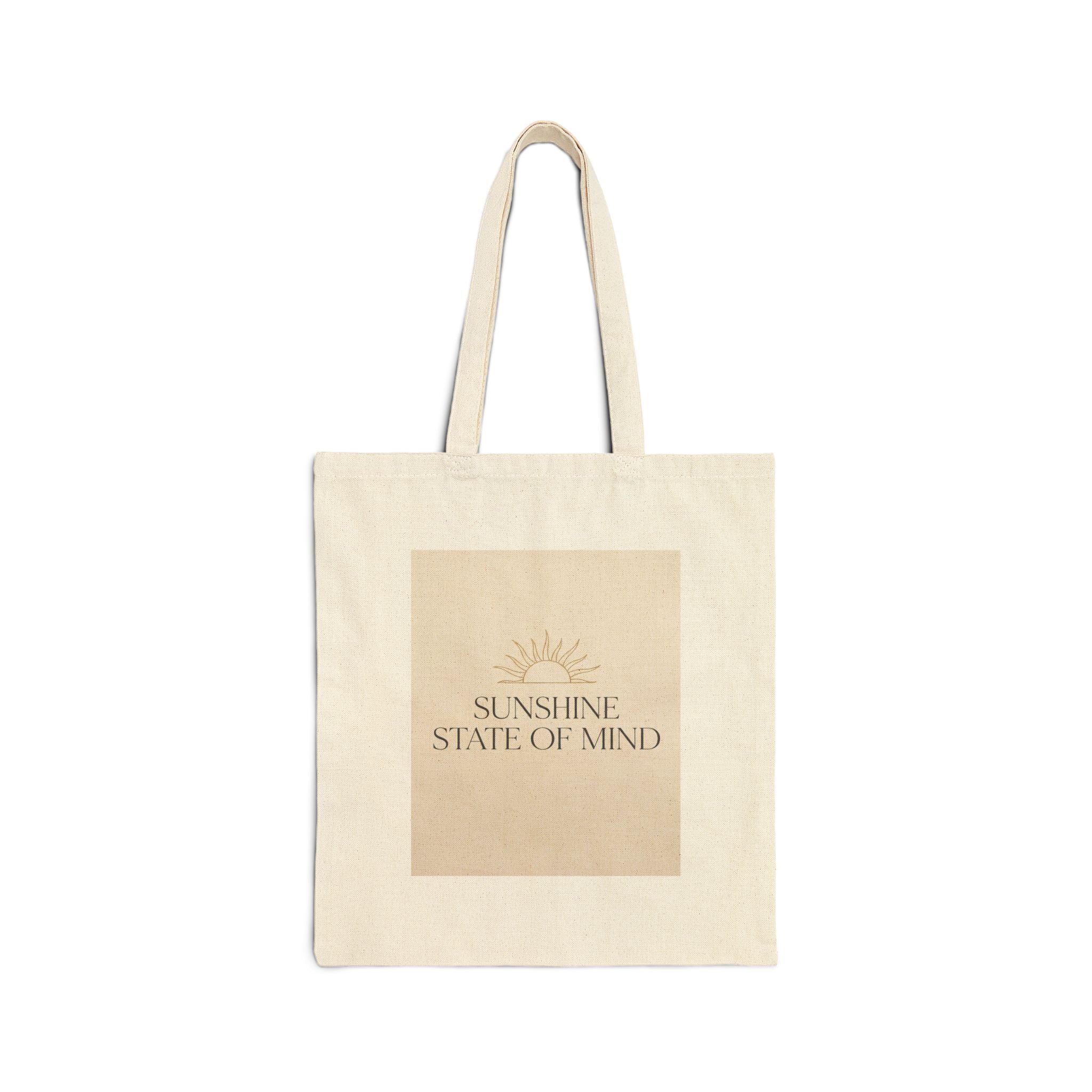 Sunshine State of Mind — Canvas Tote - cotton canvas tote bag, front design