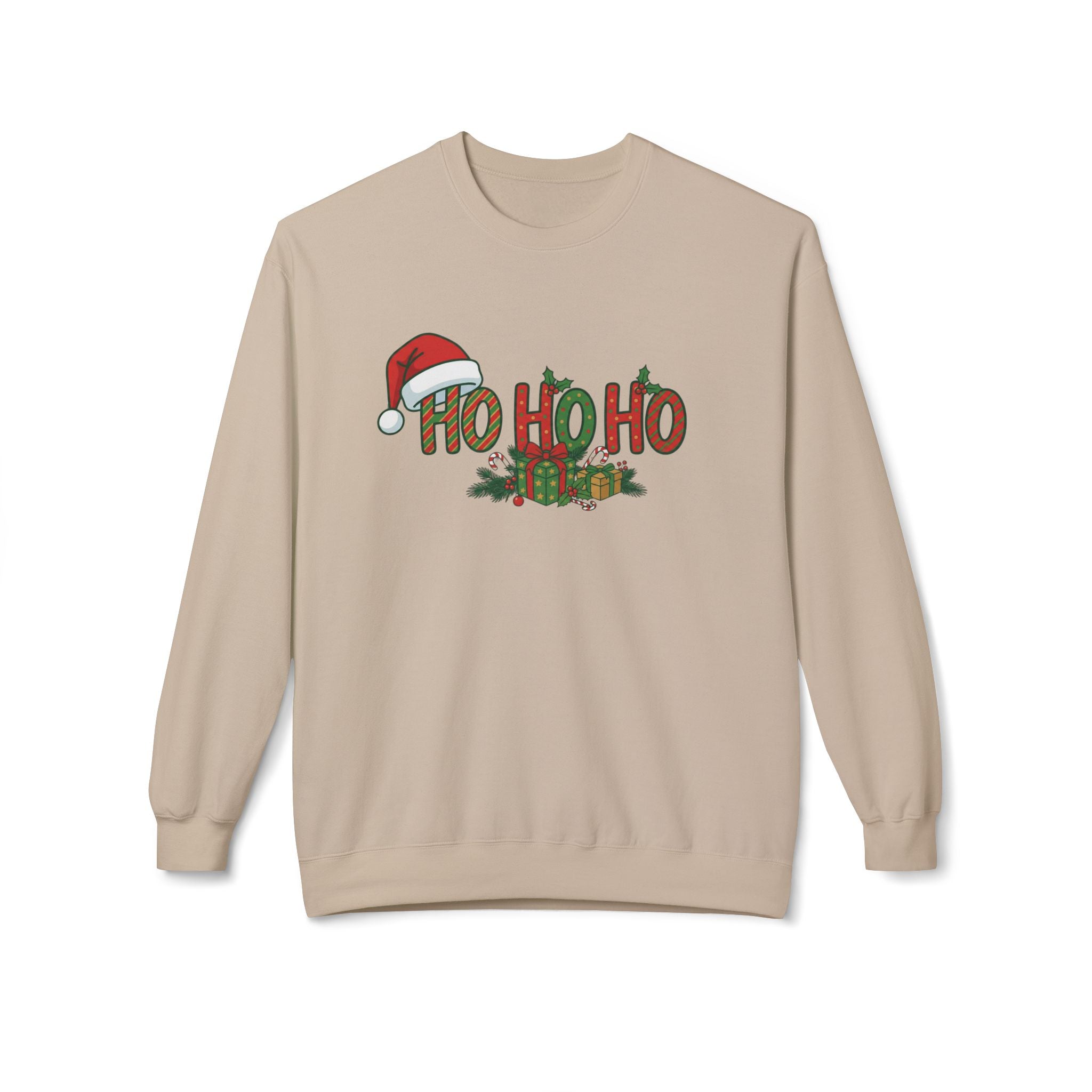 HoHoHo Santa Hat Sweatshirt - Holiday Christmas Crewneck