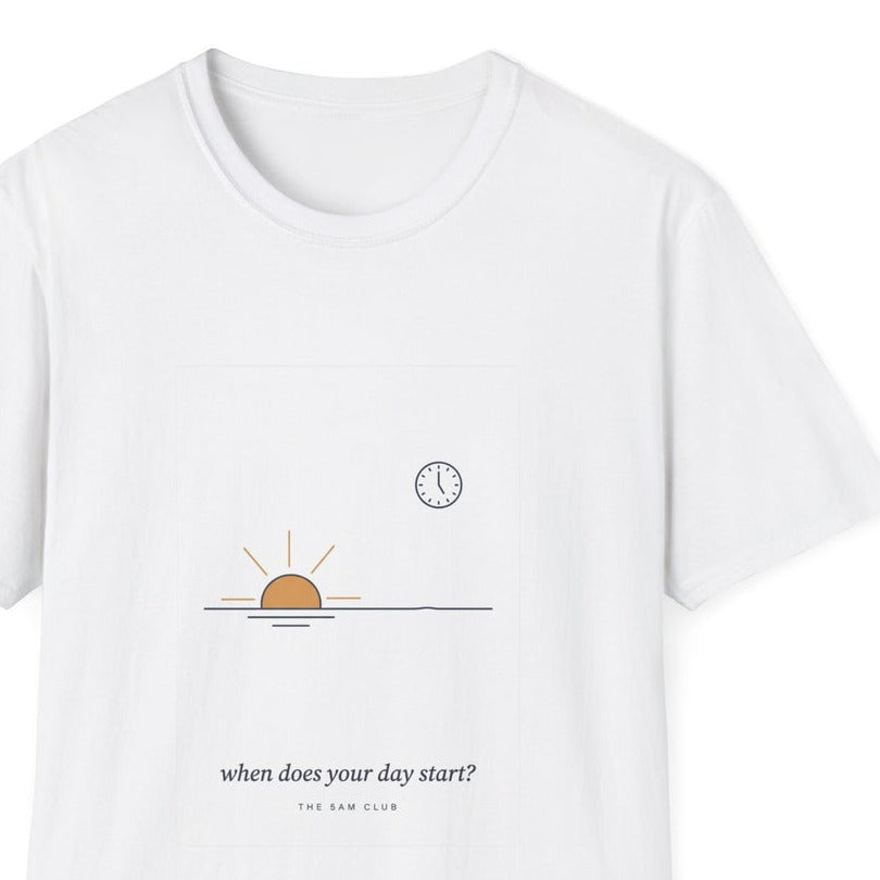 When Does Your Day Start — close-up of the printed design