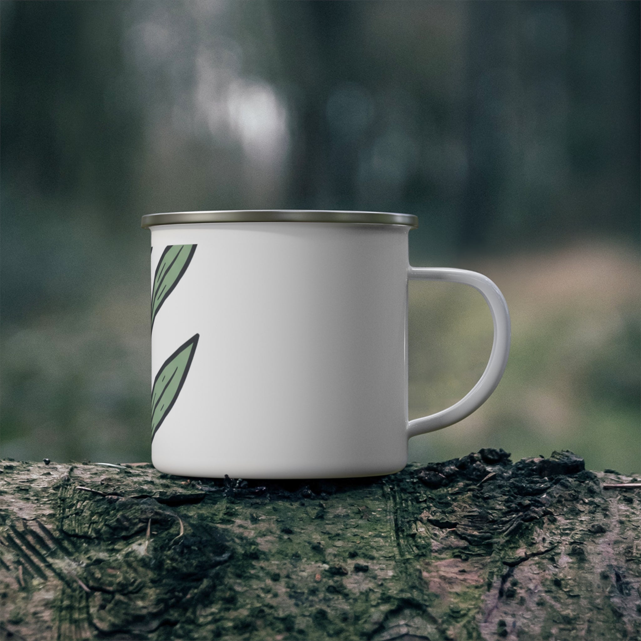 Bloom Where You Pour -- Enamel Camping Mug