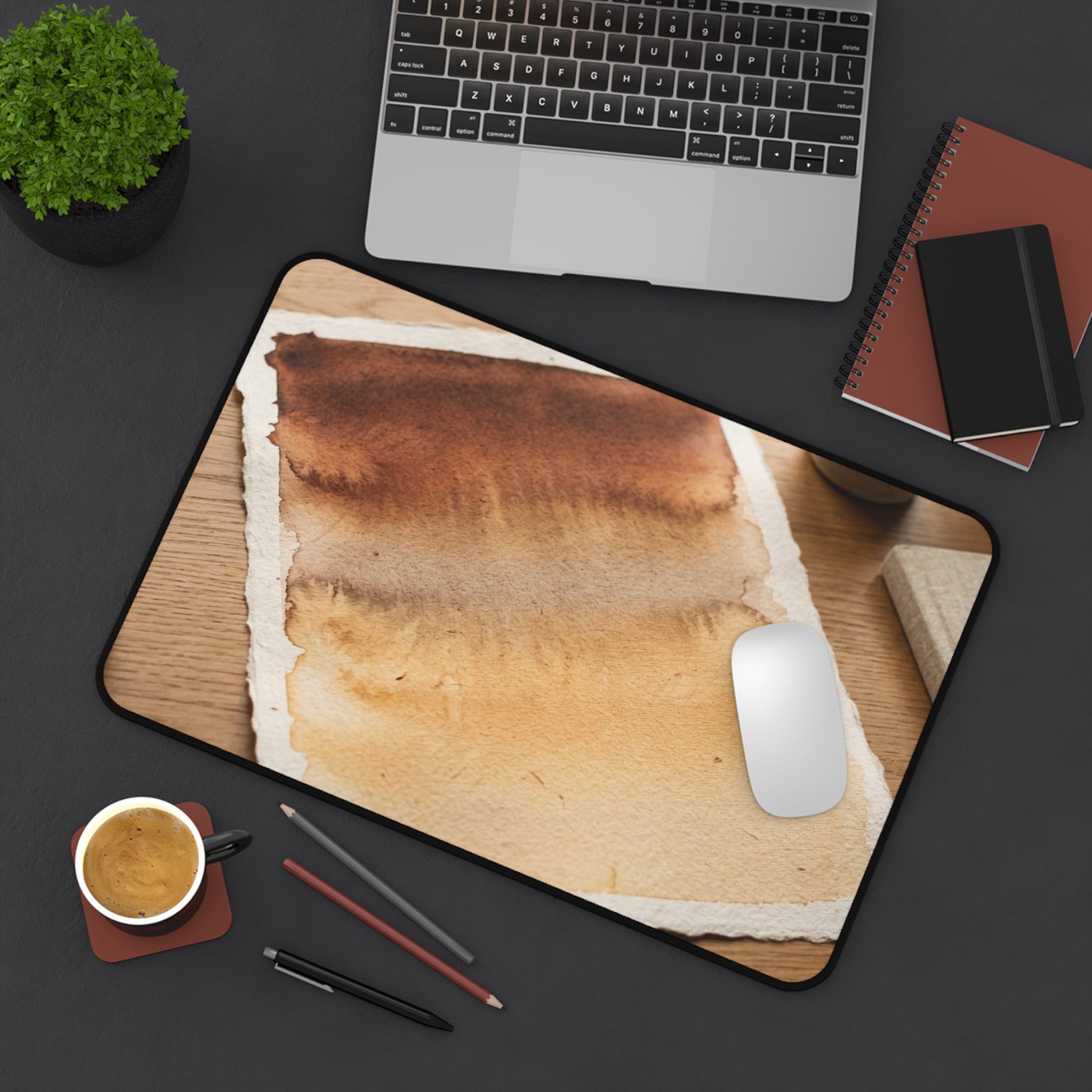 Minimalist Desk Mat -- Amber Gradient