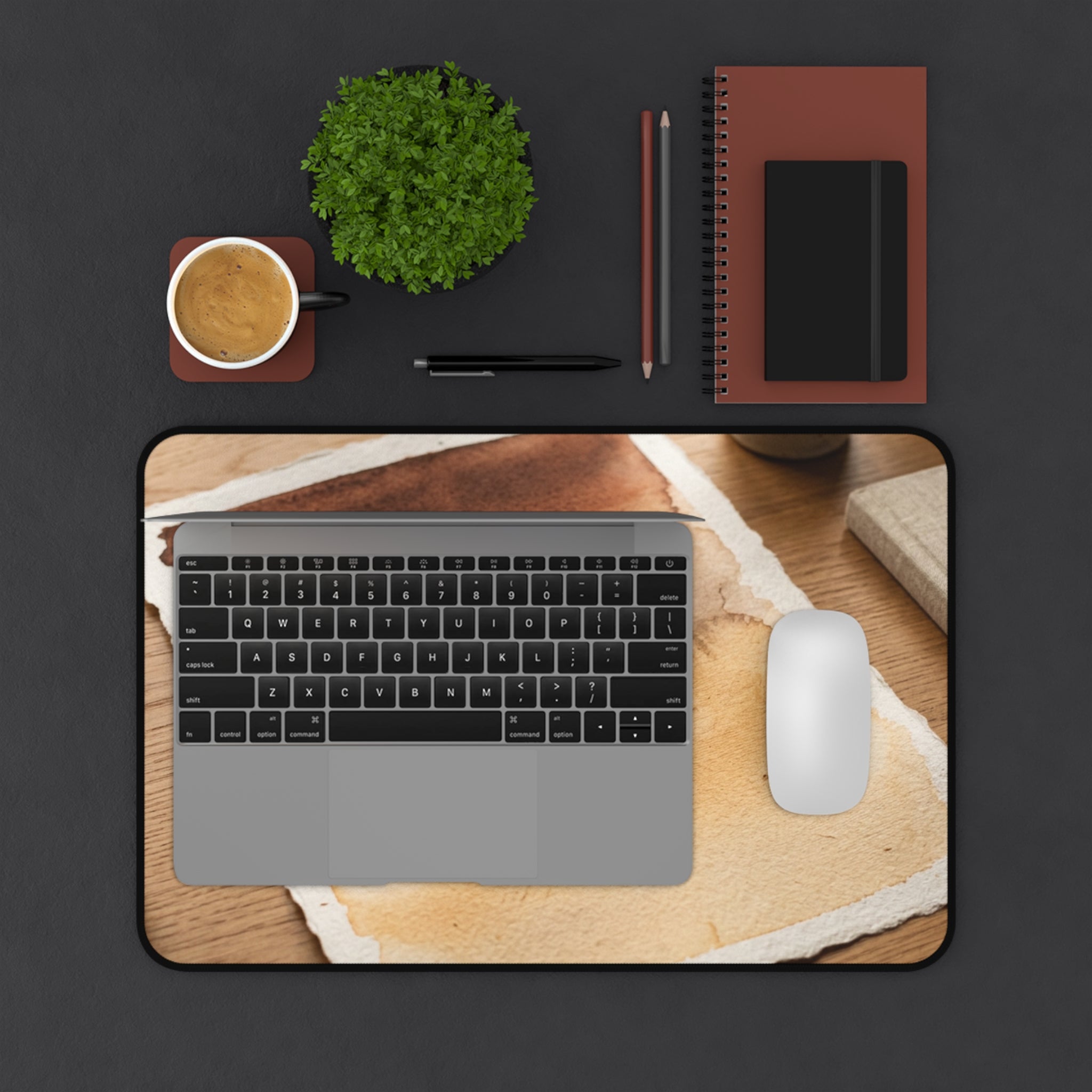 Minimalist Desk Mat -- Amber Gradient