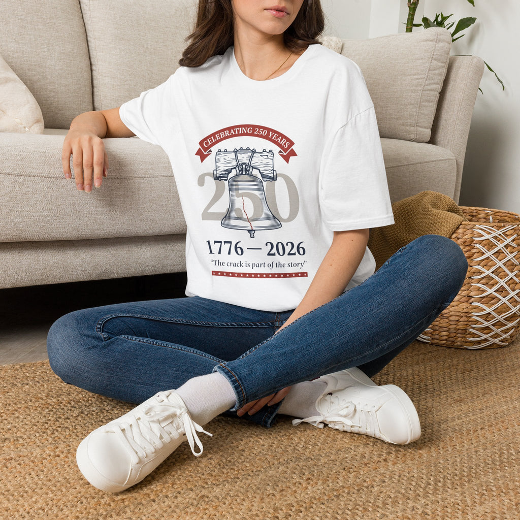 The Crack Is Part of the Story — America 250 Tee — view 2