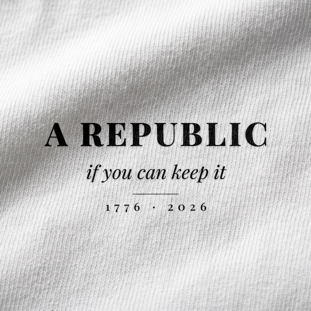 A Republic, If You Can Keep It Tee - print detail