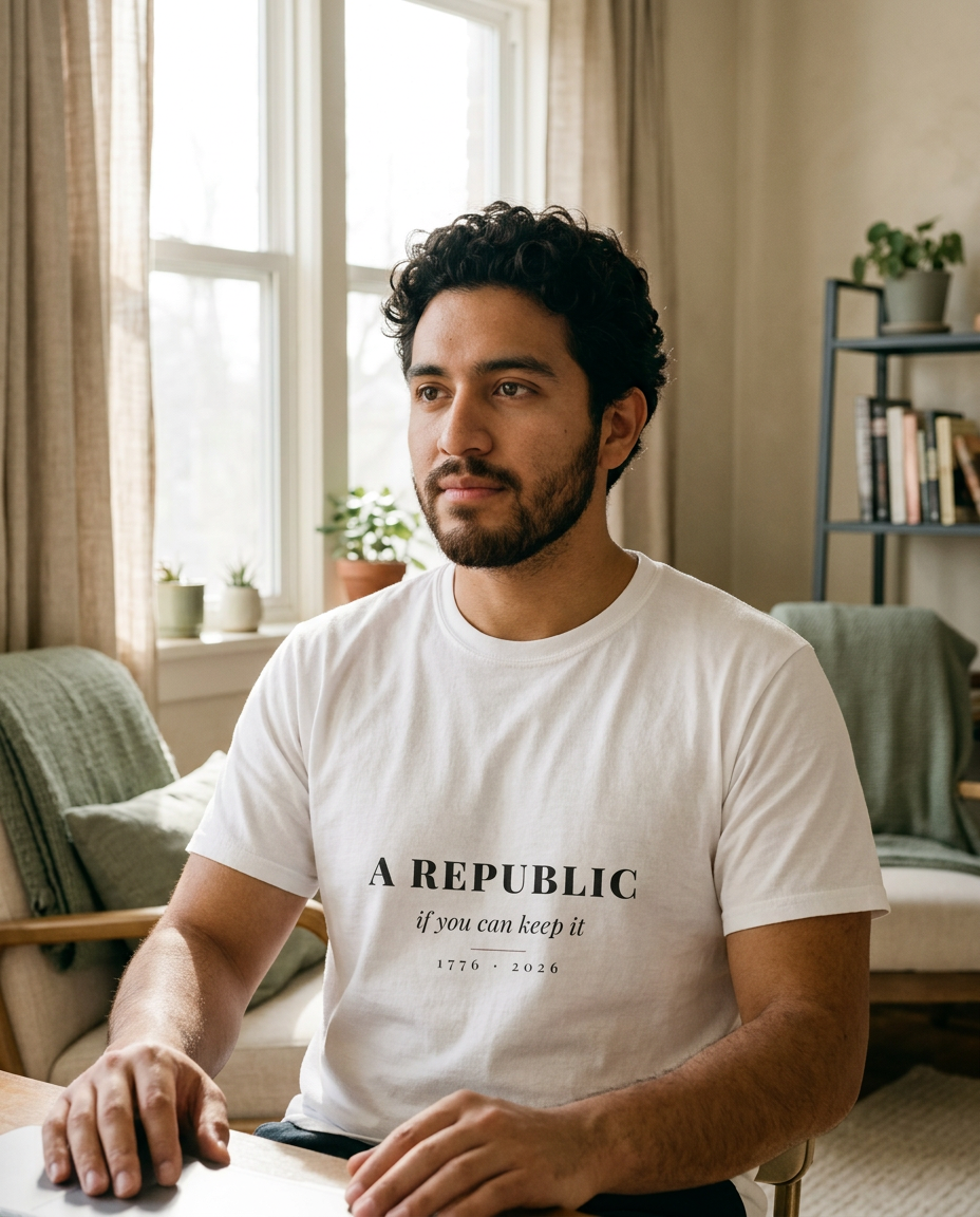 A Republic, If You Can Keep It Tee - on a model