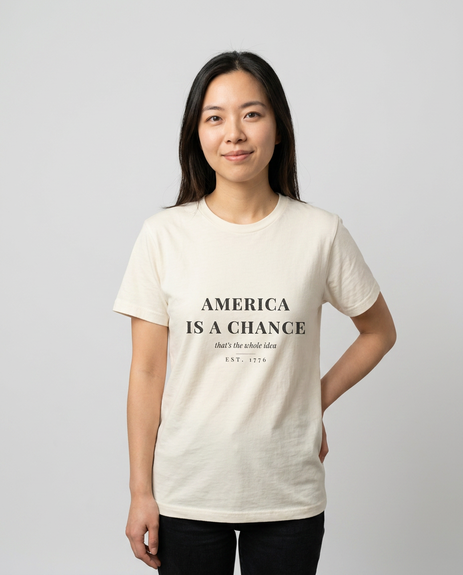 model: America Is a Chance Tee - catalog-hero