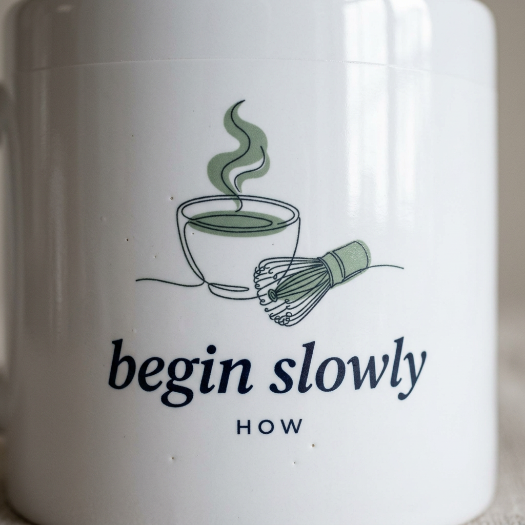 Begin Slowly — The Ritual Mug - detail