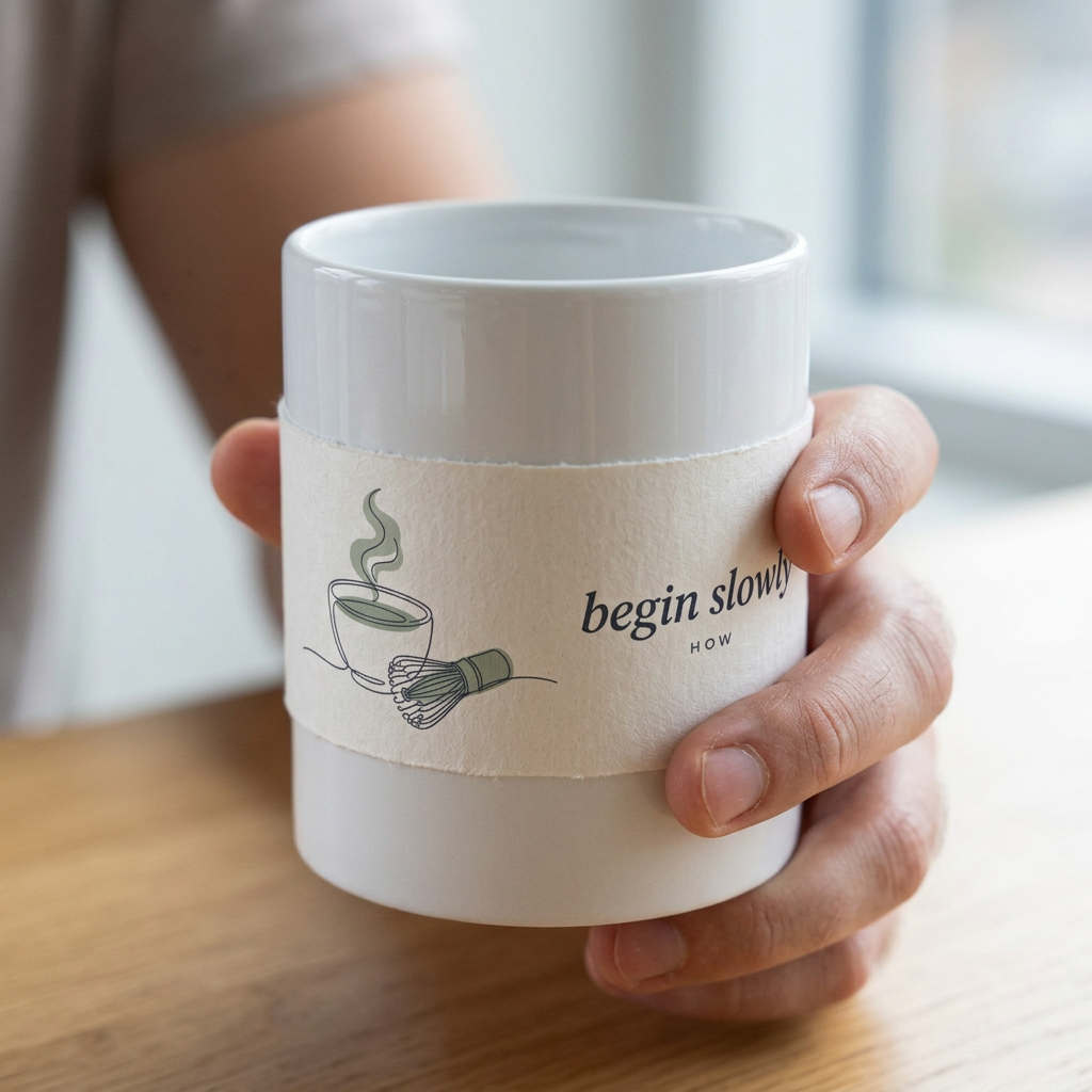 model: Begin Slowly — The Ritual Mug - detail