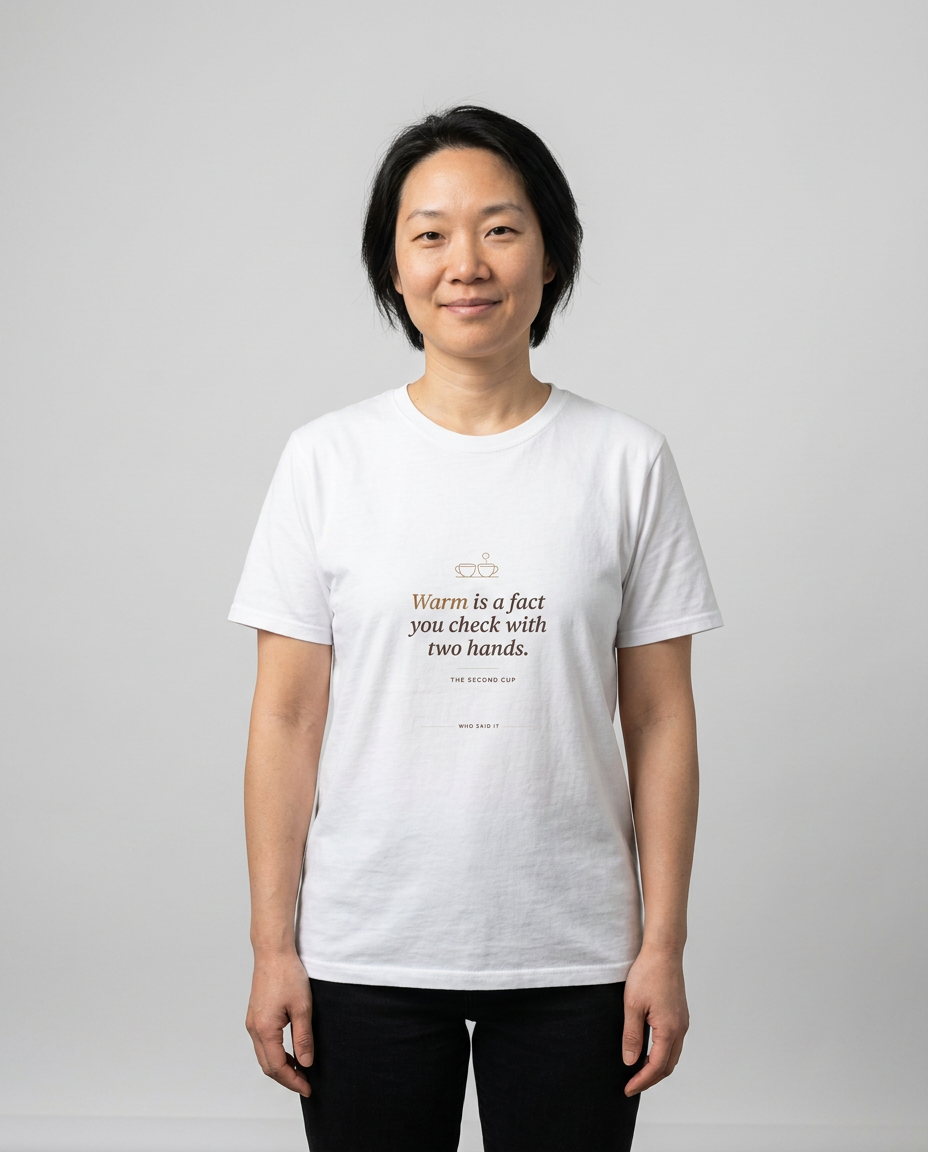 model: Checked With Two Hands — The Second Cup Tee - catalog-hero