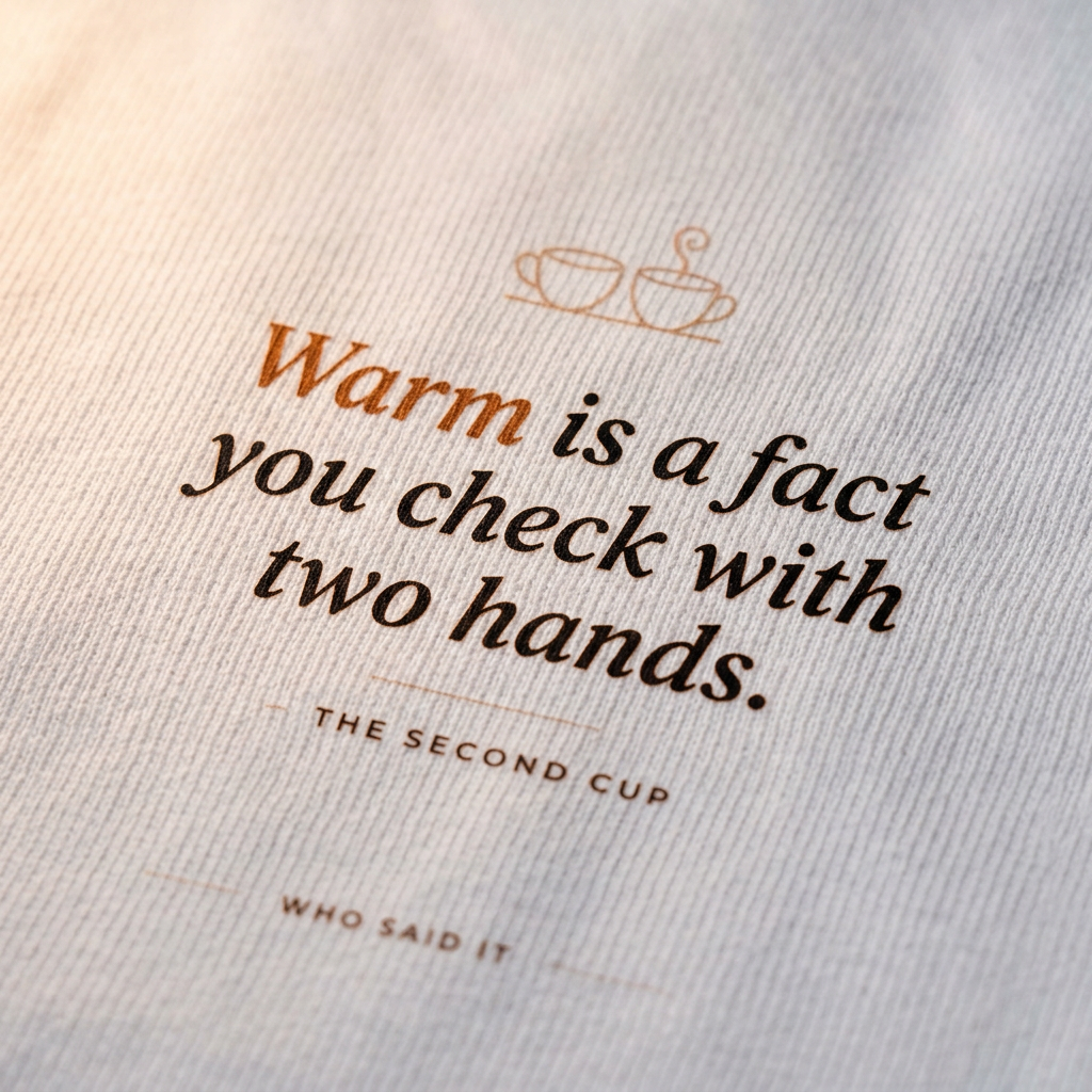 Checked With Two Hands — The Second Cup Tee - detail