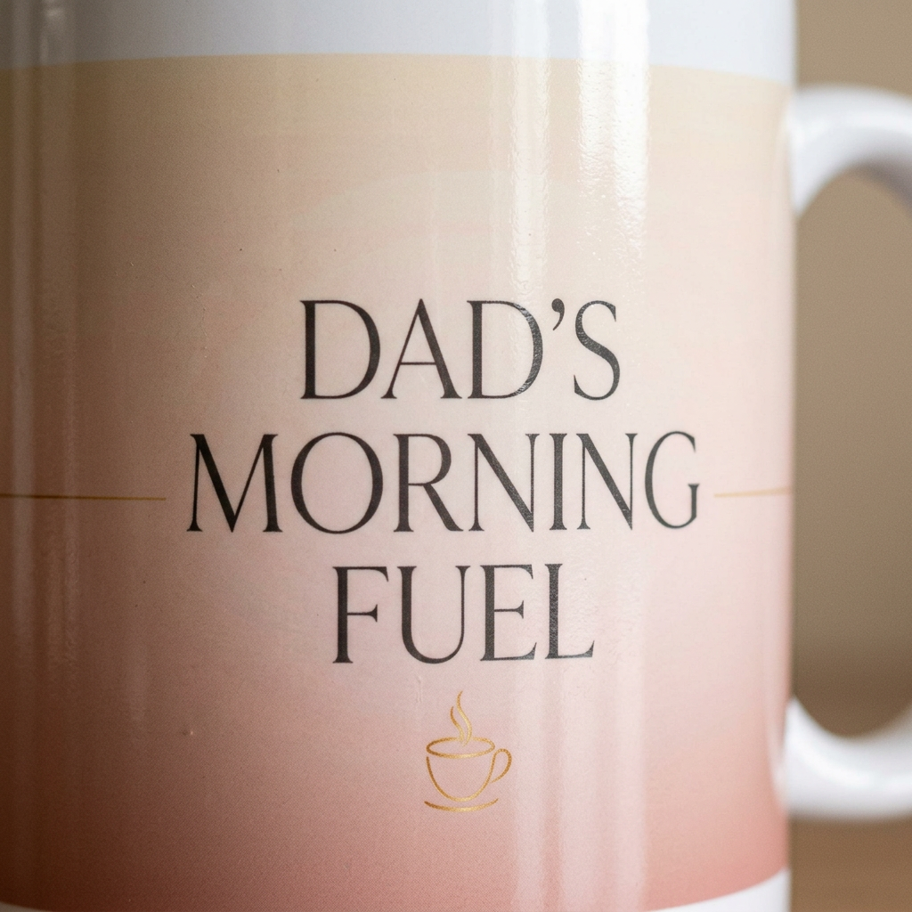 Dad's Morning Fuel — Ceramic Mug - detail