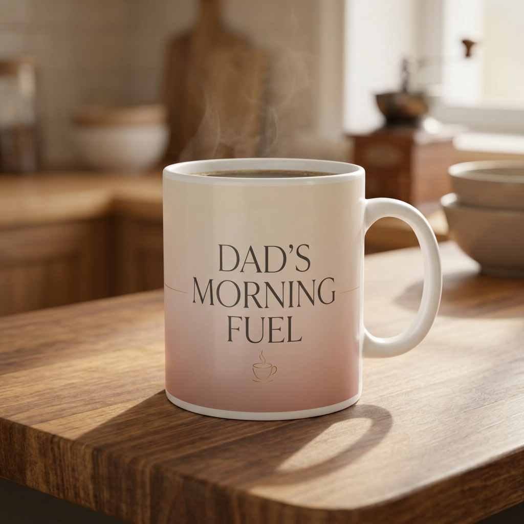 Dad's Morning Fuel — Ceramic Mug - styled