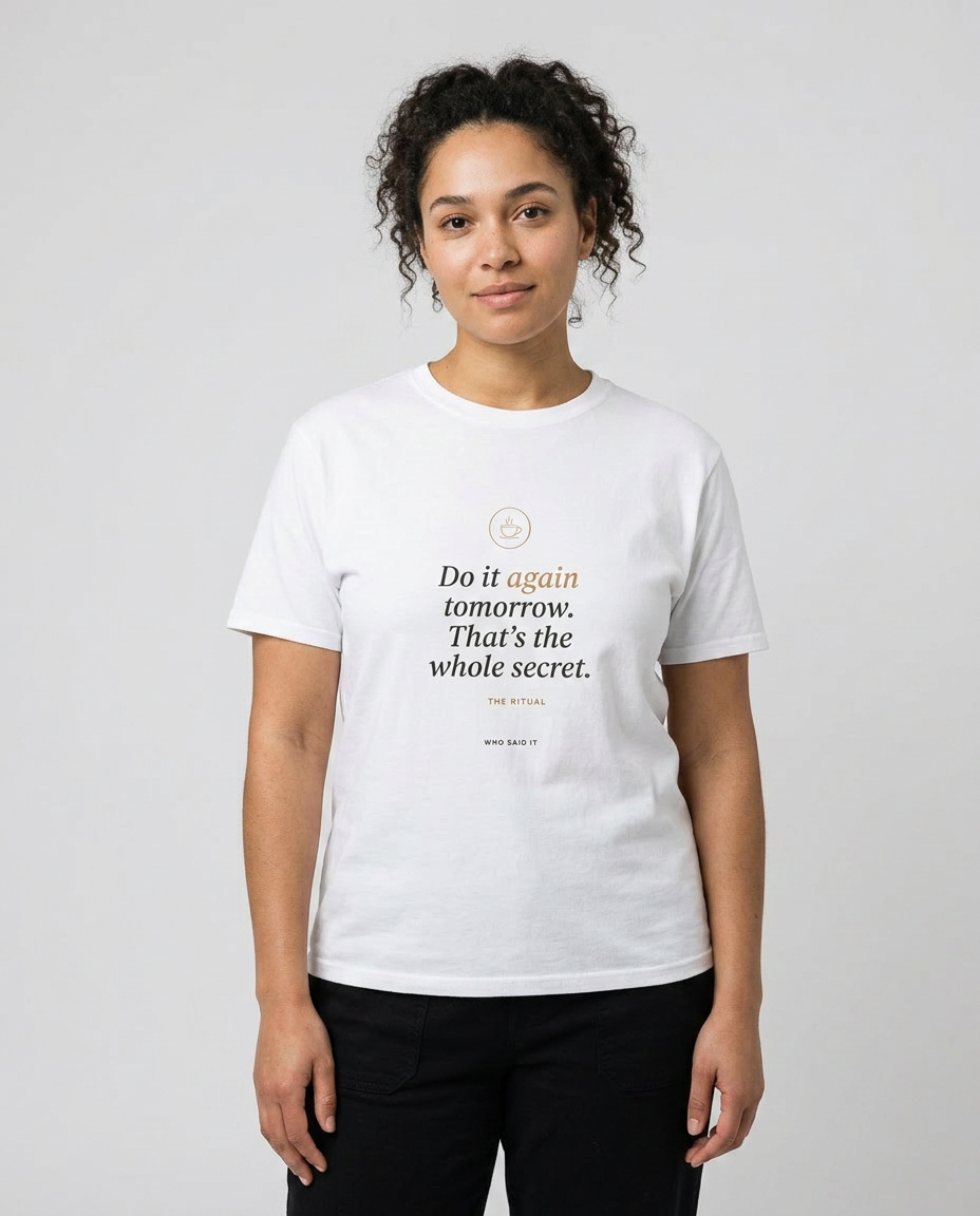 model: Do It Again Tomorrow — The Ritual Tee - catalog-hero
