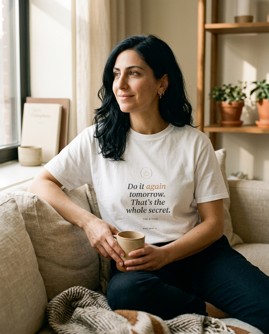 model: Do It Again Tomorrow — The Ritual Tee - lifestyle