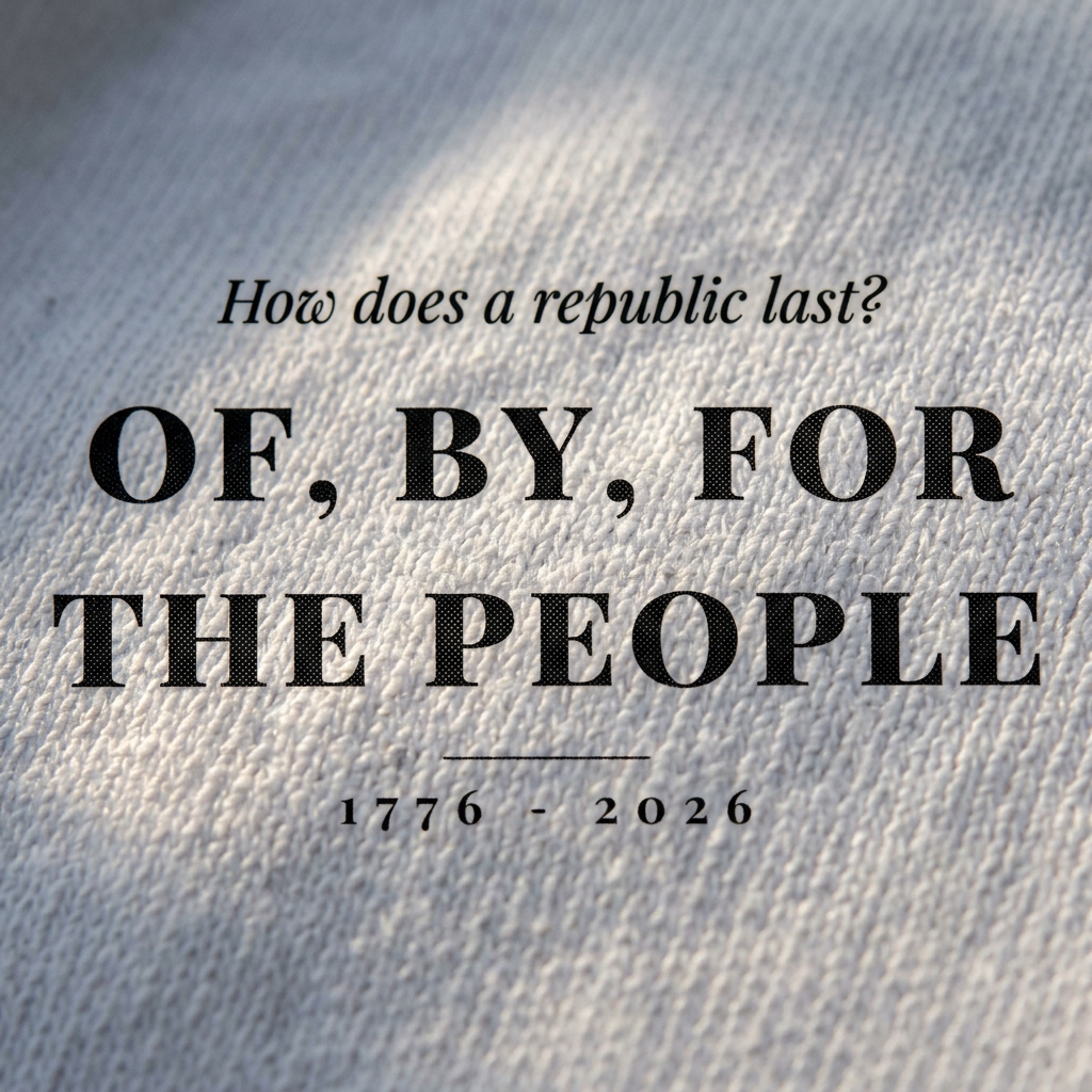 How a Republic Lasts — Of, By, For the People Tee - print detail