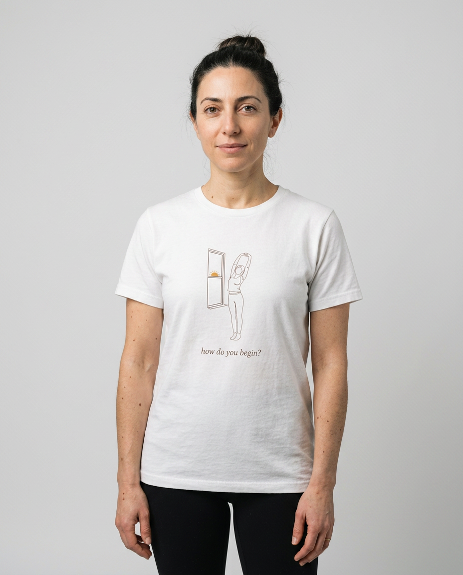 model: How Do You Begin — The First Stretch Tee - catalog-hero