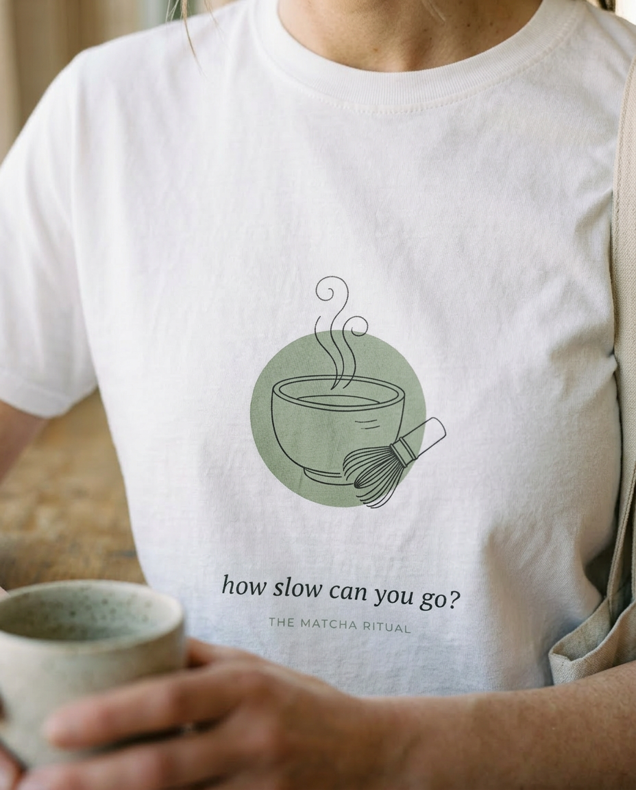 model: How Slow Can You Go — The Matcha Tee - detail