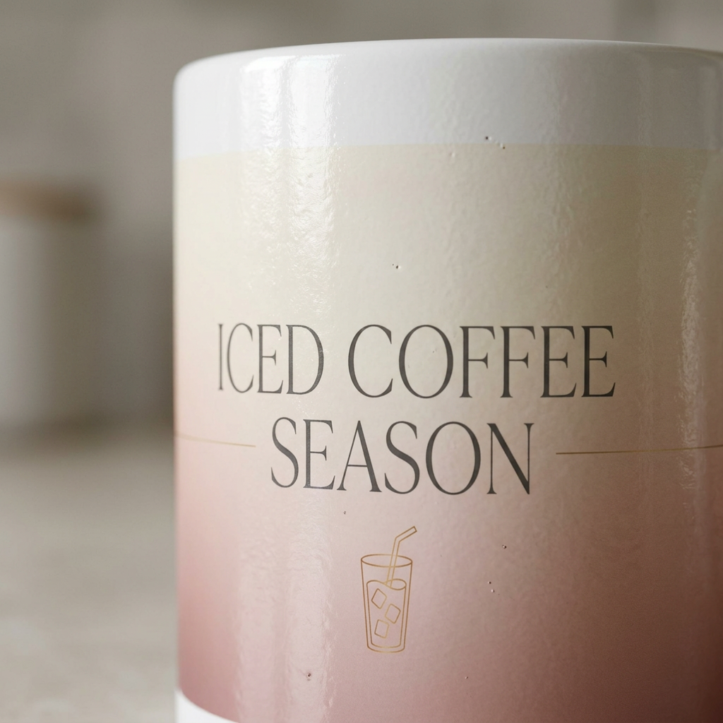 Iced Coffee Season — Ceramic Mug - detail