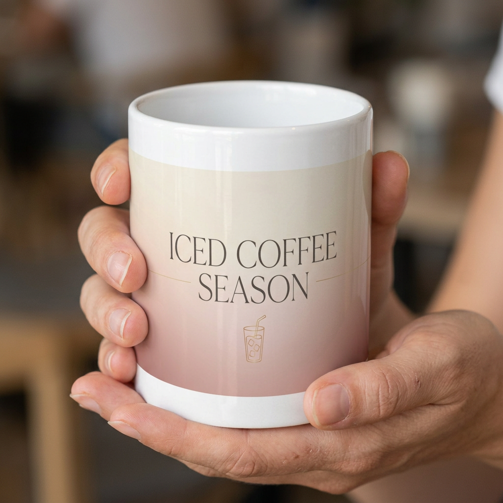 model: Iced Coffee Season — Ceramic Mug - detail
