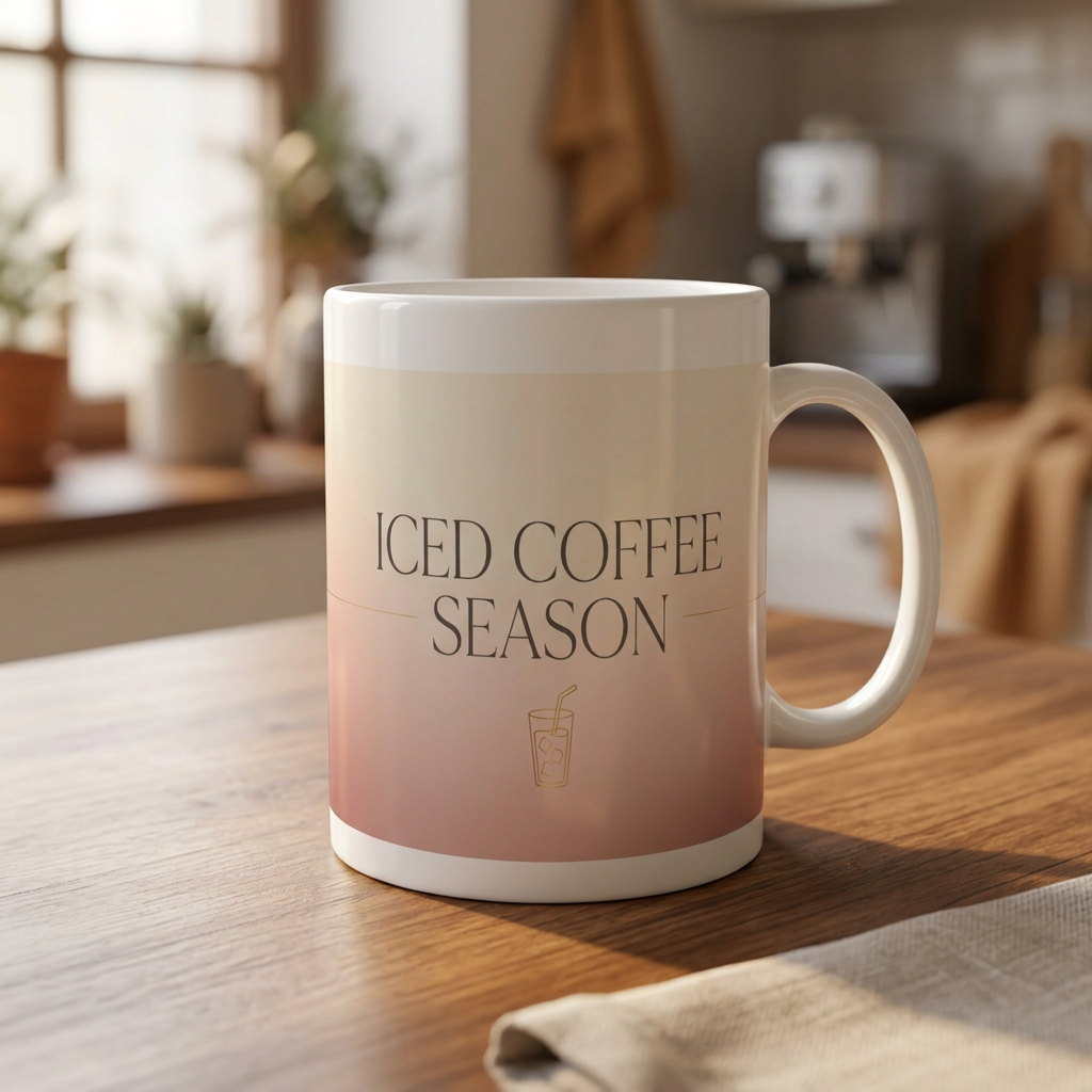 Iced Coffee Season — Ceramic Mug - styled