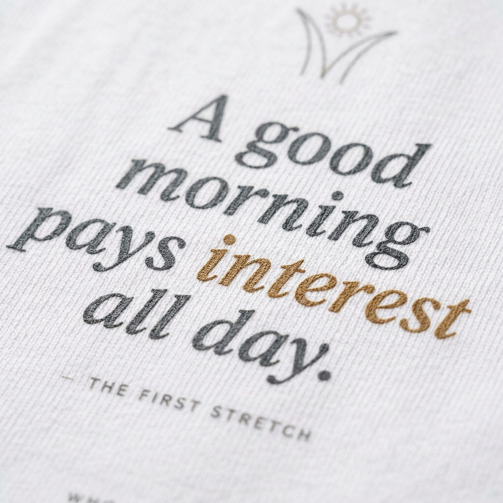 Interest All Day — The Morning Stretch Tee - detail