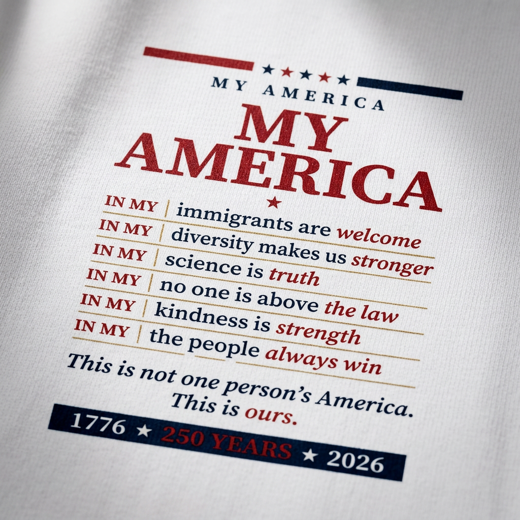 My America — The Values Tee - print detail