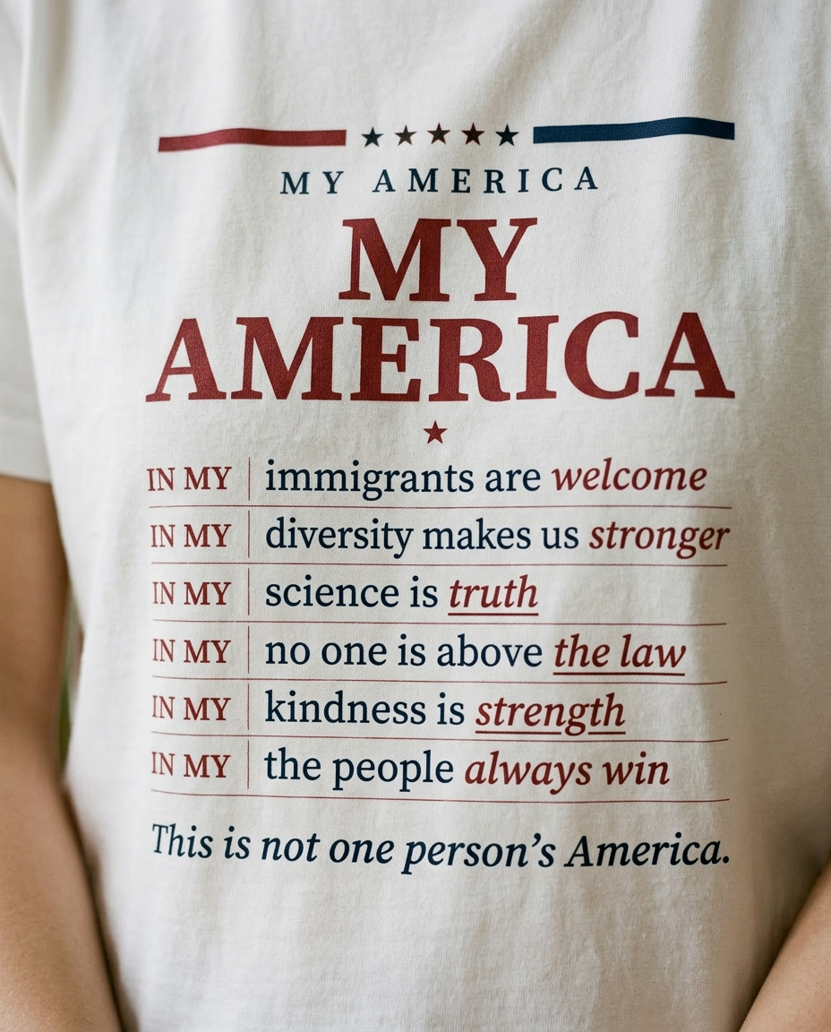 model: My America — The Values Tee - detail