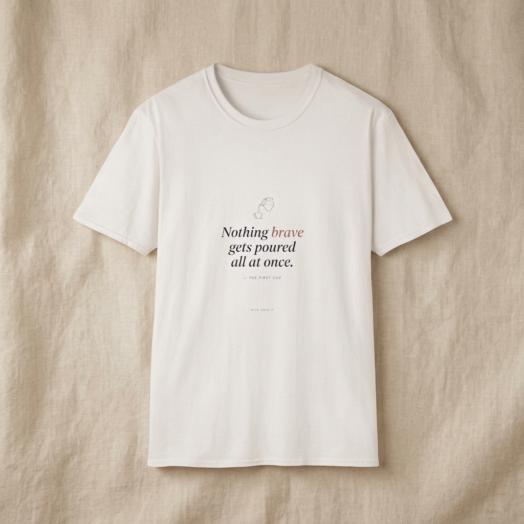 Nothing Brave All at Once — The First Cup Tee - styled