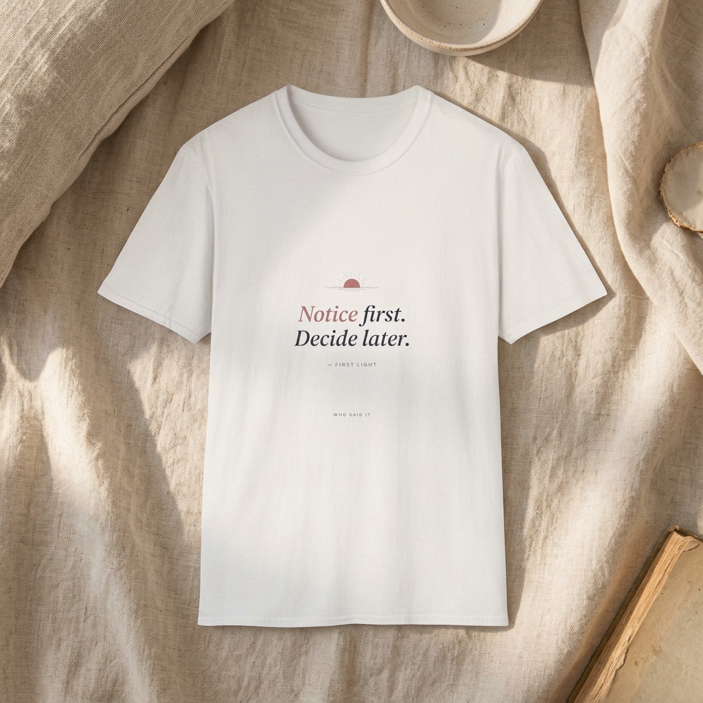 Notice First — The First Light Tee - styled