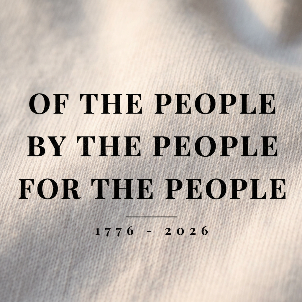 Of, By, For the People Tee - print detail