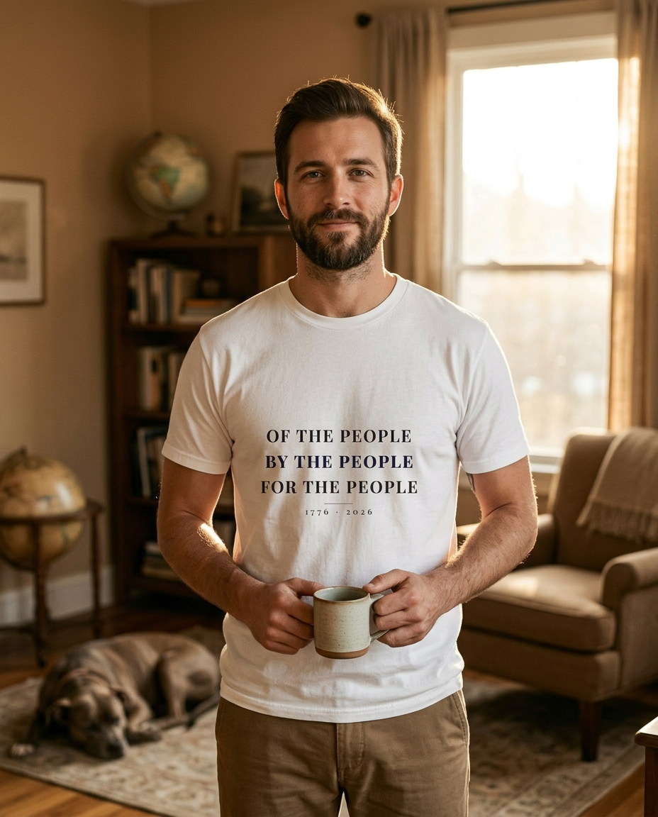 model: Of, By, For the People Tee - lifestyle