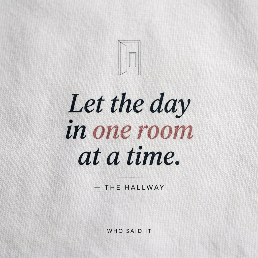 One Room at a Time — The Hallway Tee - detail