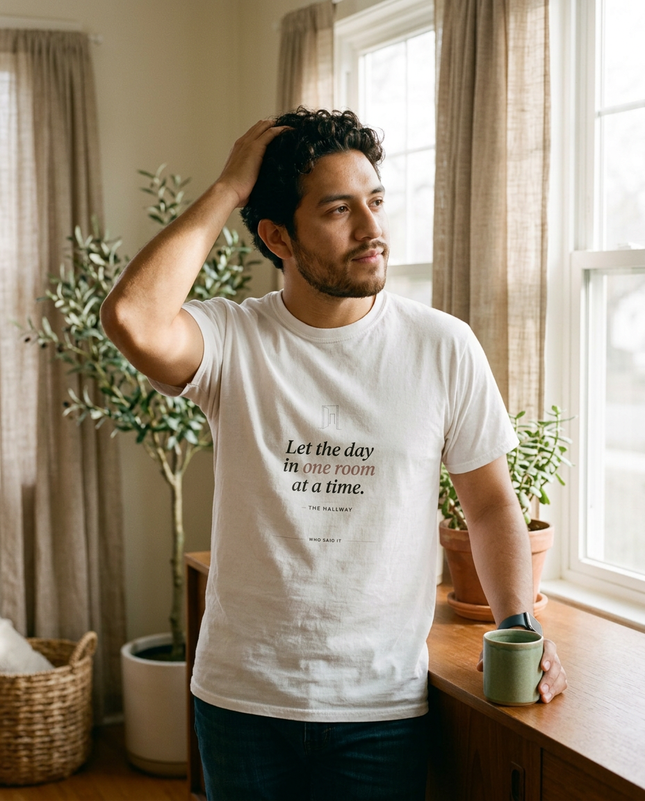 model: One Room at a Time — The Hallway Tee - lifestyle