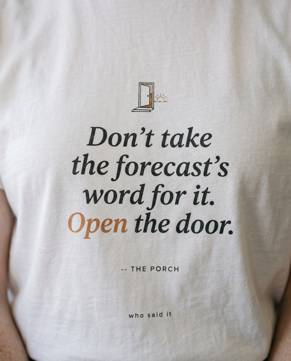 model: Open the Door — The Porch Tee - detail