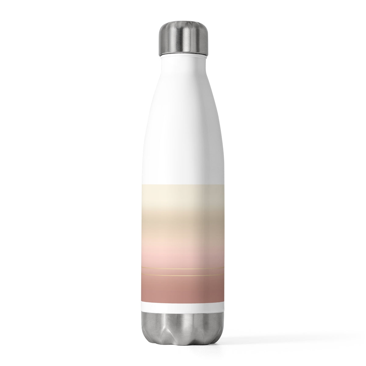 Insulated 20oz bottle with first-light gradient band (front)