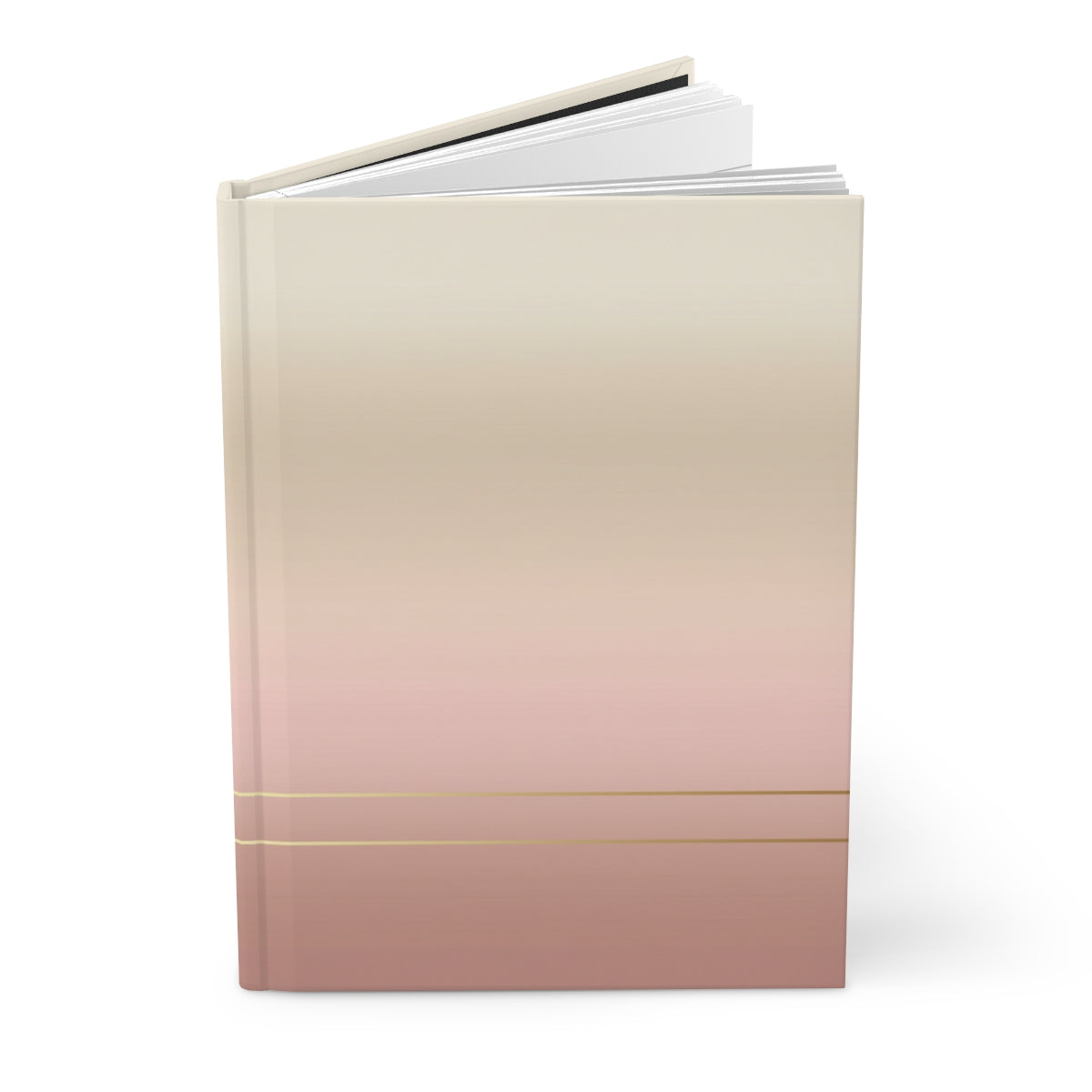 The Morning Journal hardcover with first-light gradient cover (opened)