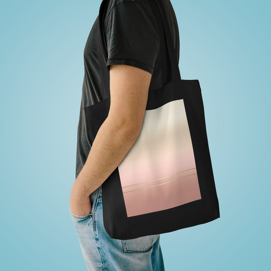 Market Tote canvas carryall with first-light gradient panel (lifestyle-1)