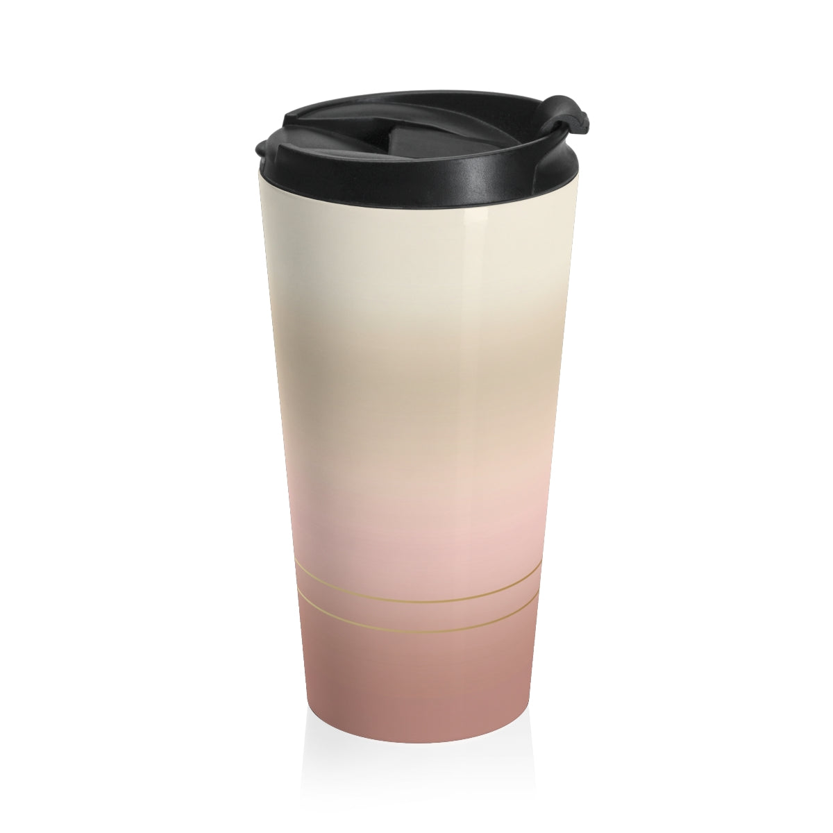 Golden Hour insulated travel mug with first-light gradient wrap (right)