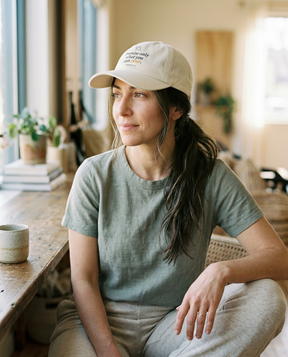 Promise What You Can Pour — The Kettle Tee - on a model