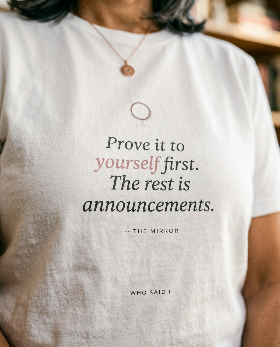 model: Prove It First — The Mirror Tee - detail